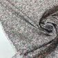 Popelina 100% Viscosa Con Flores Rosa y Gris