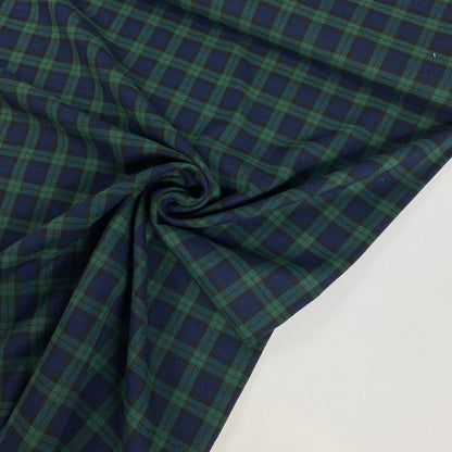 Tartan xadrez azul escuro e verde