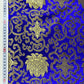 Brocado Azul Com Detalhes Dourados