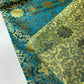 Brocado Verde Com Detalhes Dourados