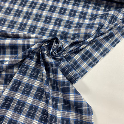 Tartan xadrez azul e cinza