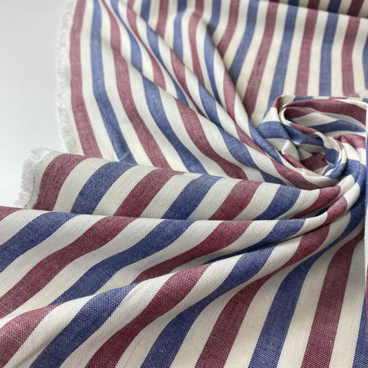 Oxford rayas blancas, rojas y azules