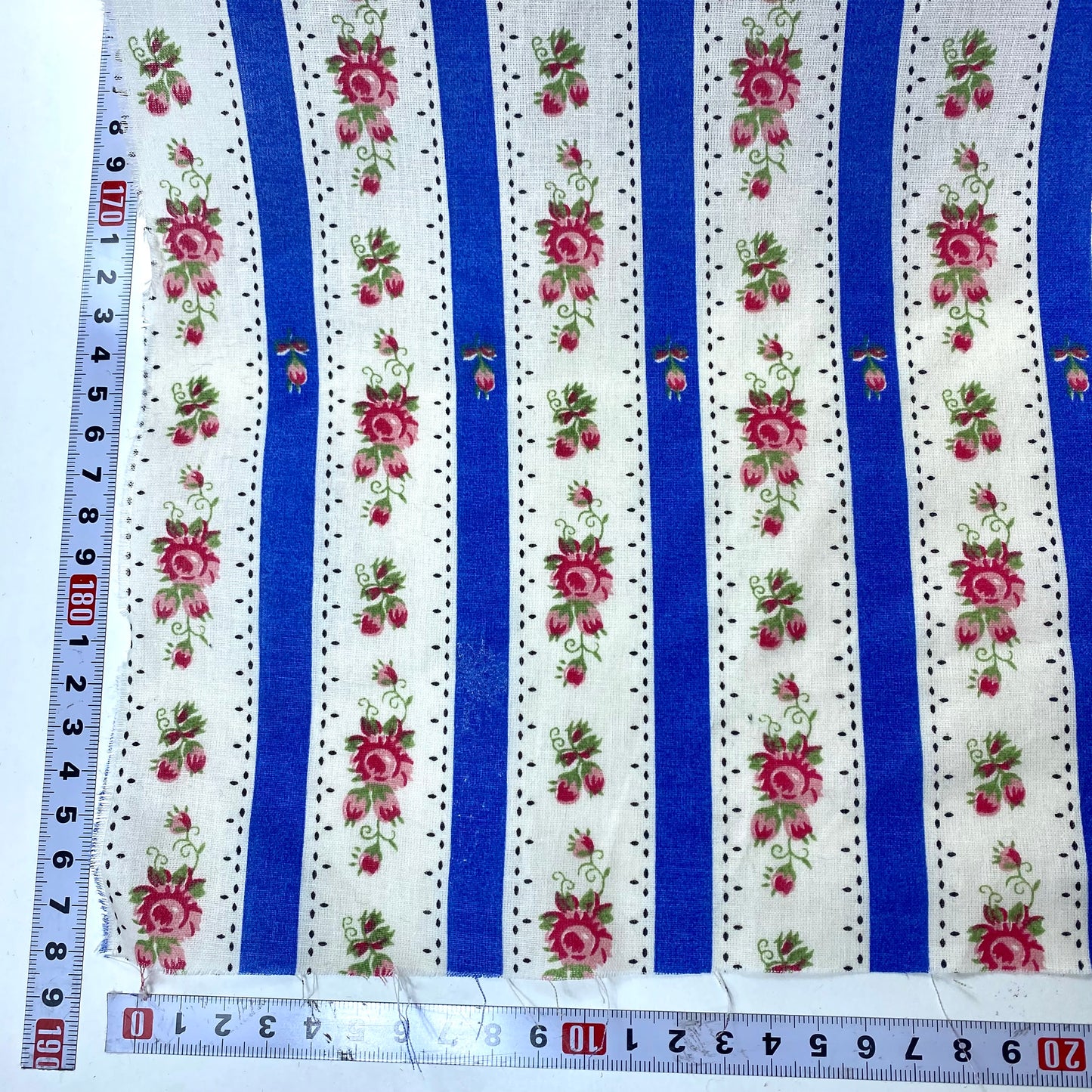 Chintz de Alcobaça con rayas blancas y azules