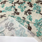 Cream viscose jersey with colorful flowers