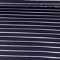 Navy blue lycra with white stripes