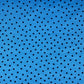 Blue honeycomb mesh with black dots