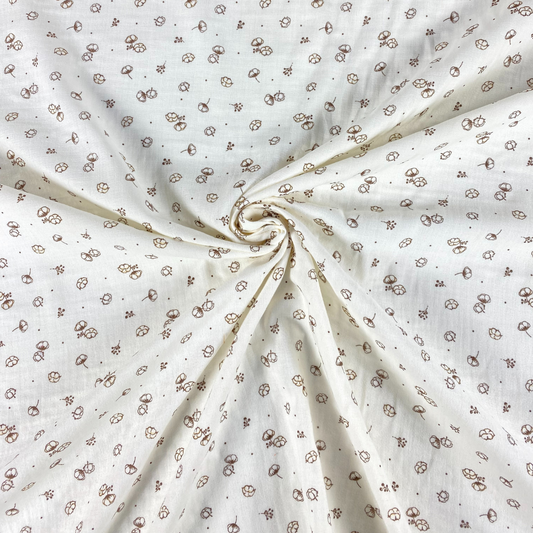 Double cream muslin with brown cottons