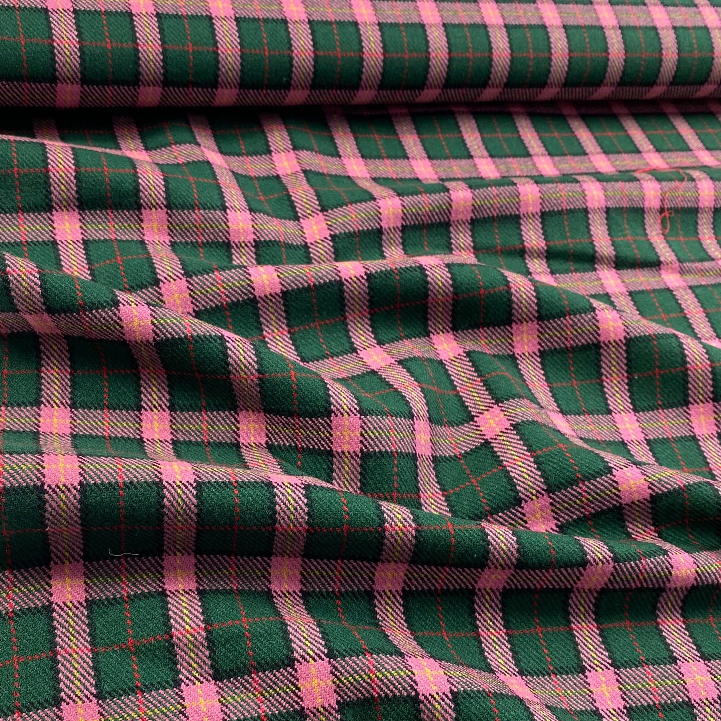 Tartan xadrez verde e rosa