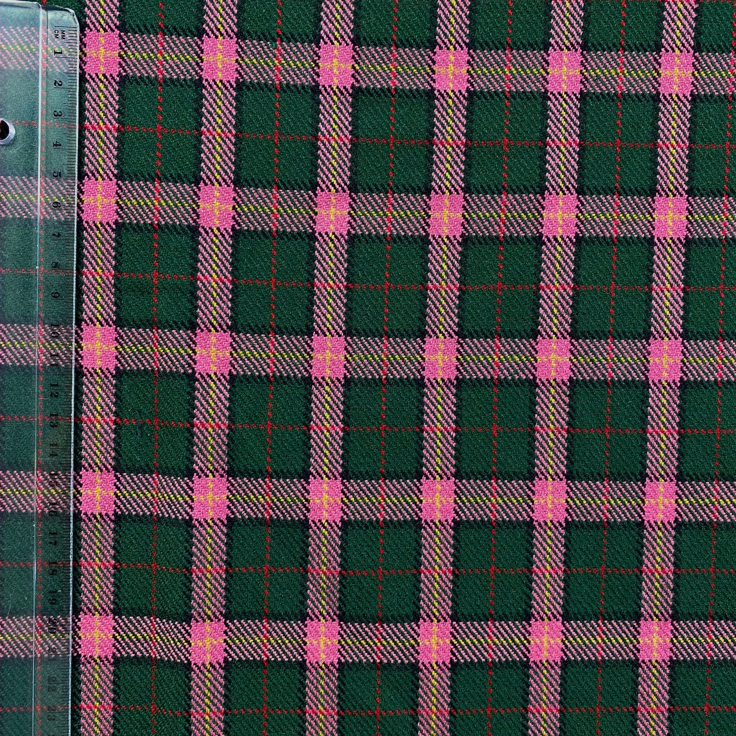 Tartan xadrez verde e rosa