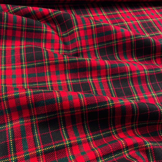 Tartan xadrez vermelho e preto