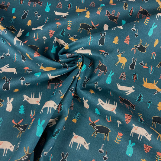 Poplin - pattern with animals