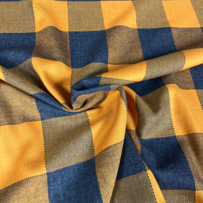 Vaiela blue squares and toasted yellow