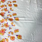 Viscose - fundo creme com flores APENAS 90 CM